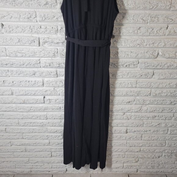 Shein Curve Womens Dress 3XL Plus Halter Faux Wrap Sleeveless Sash BLA2E - Picture 9 of 12
